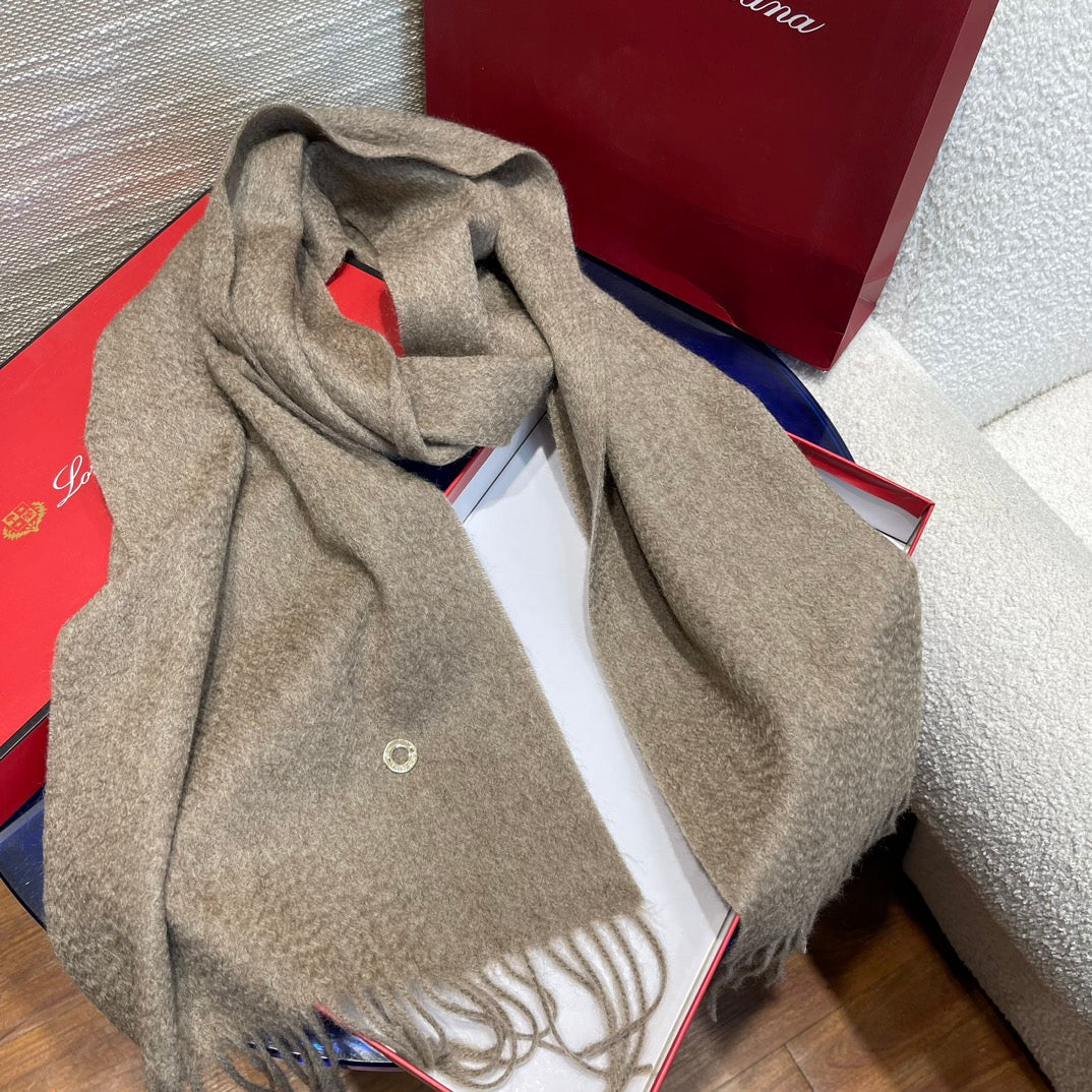 LP Scarf Plain 180 CM In Light Brown Cashmere 141436