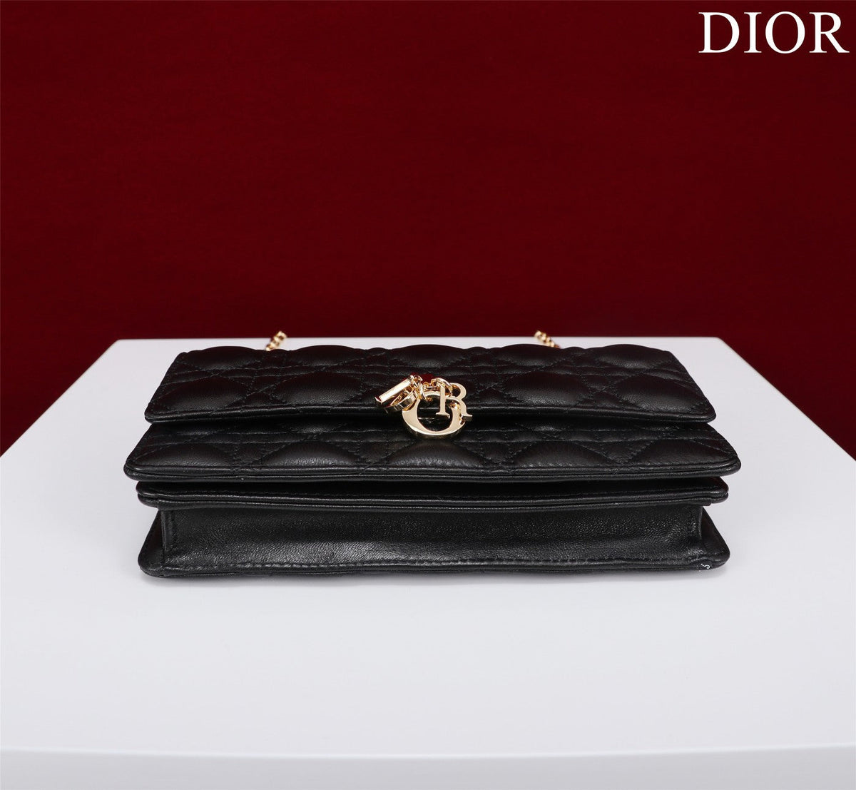 my cd mini 21 black lambskin