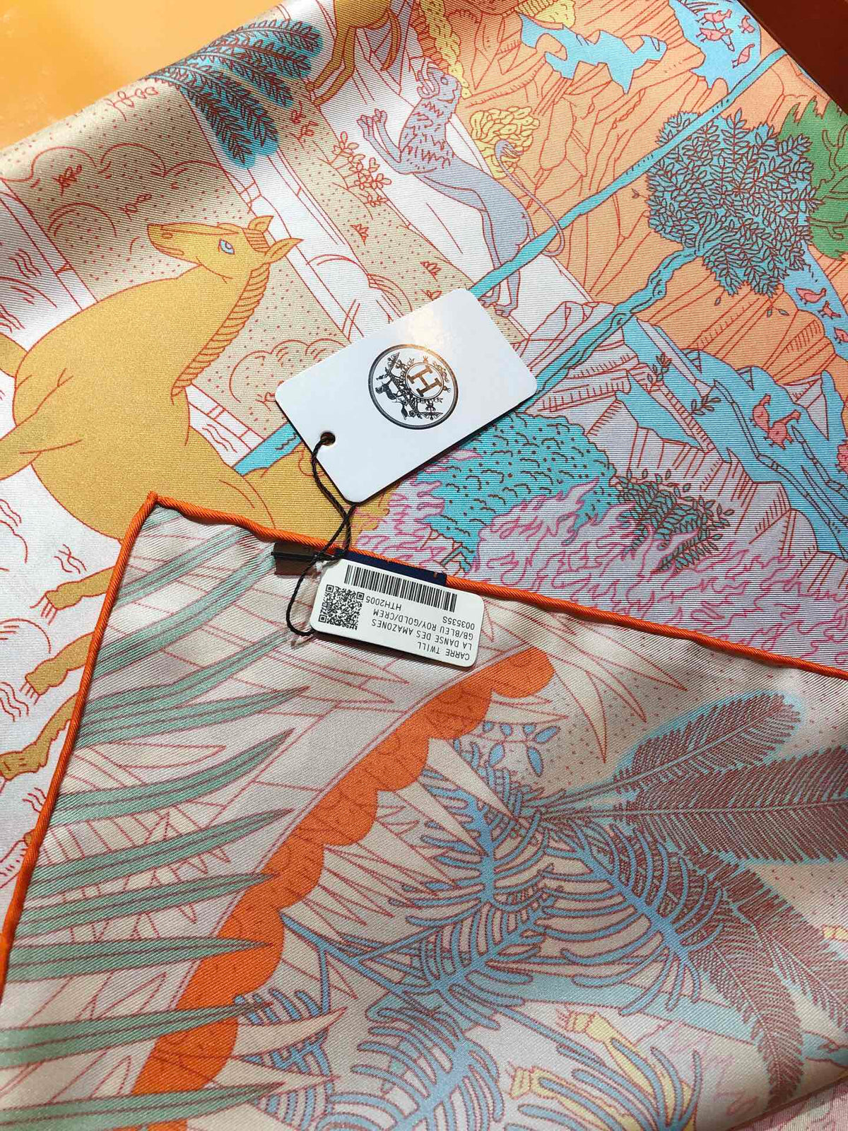 Le Carnaval Des Animaux Scarf 90 CM In Colorful Silk Twill 288863
