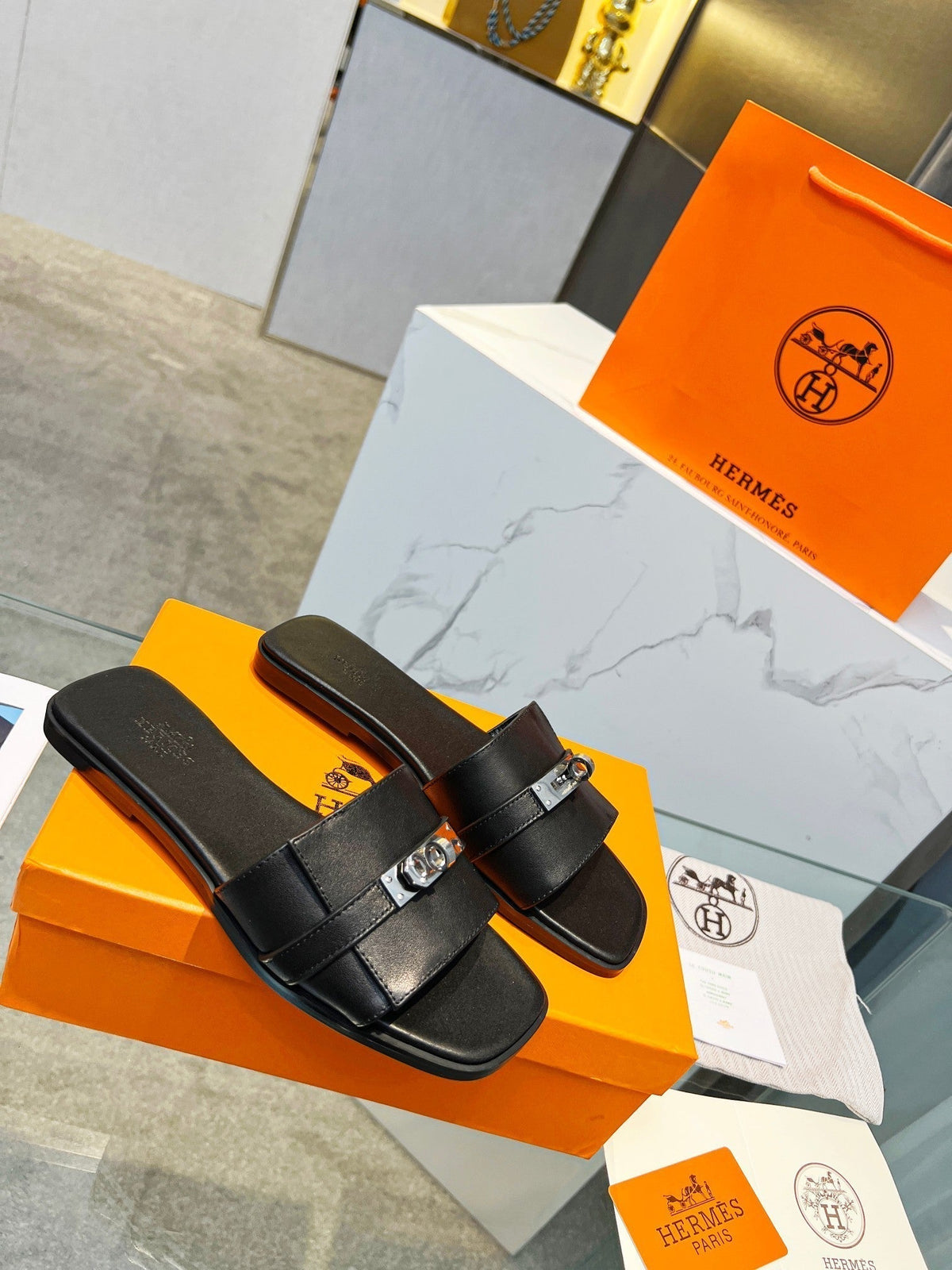 Giulia Sandal Black Calfskin