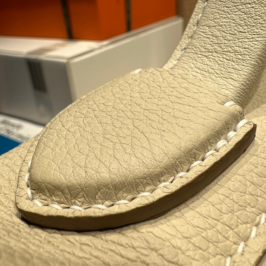 HM 24/24 Bag Milkshake White Leather Gold Hardware