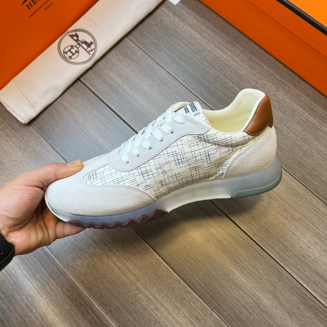 HM TRAIL SNEAKER WHITE AND LIGHT GRAY CANVAS