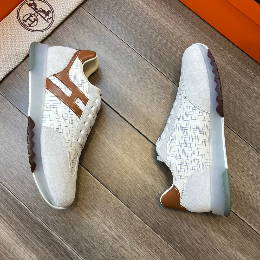 HM TRAIL SNEAKER WHITE AND LIGHT GRAY CANVAS