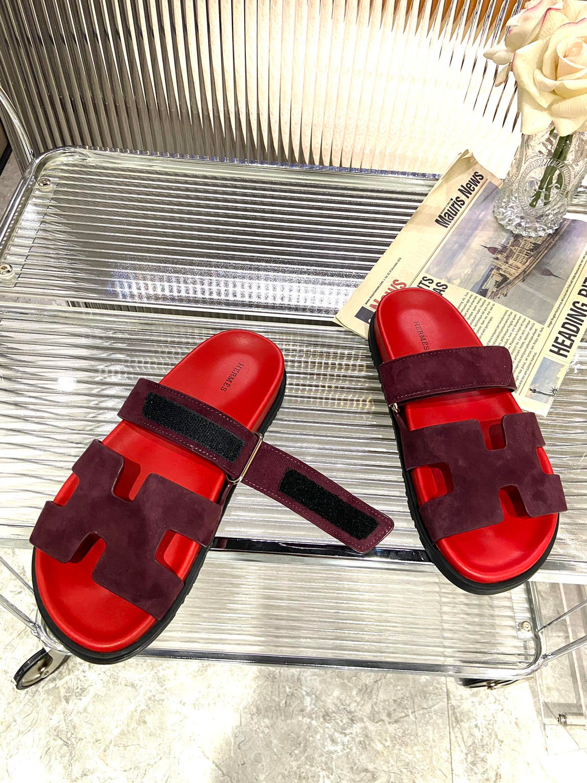 CHYPRE SANDAL CHERRY MIX JAM SUEDE