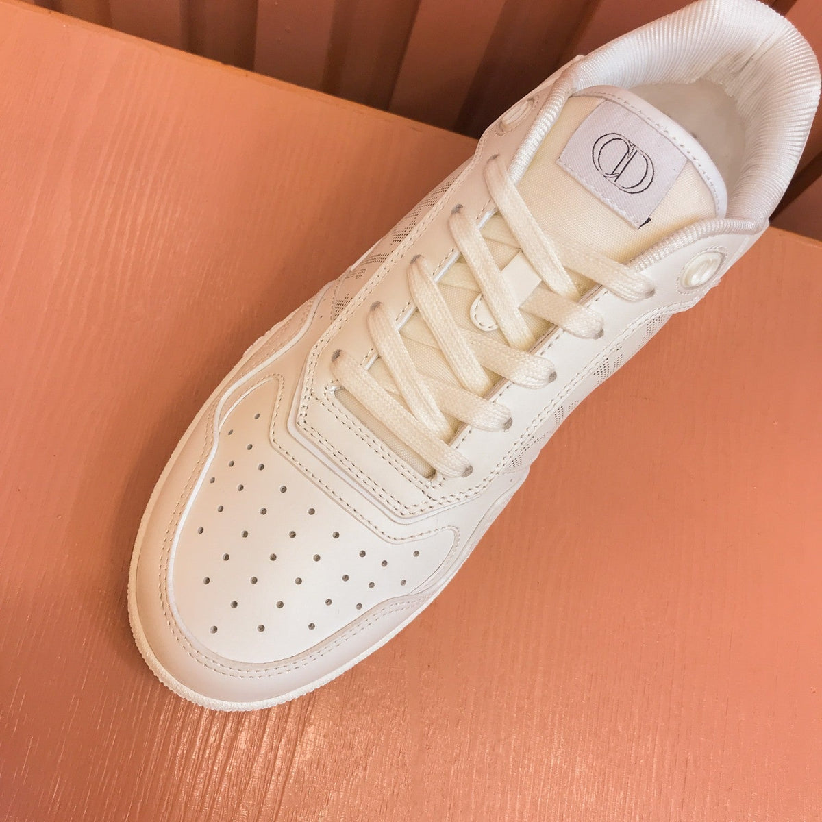 CD B27 LOW-TOP SNEAKER WHITE MESH CALFSKIN