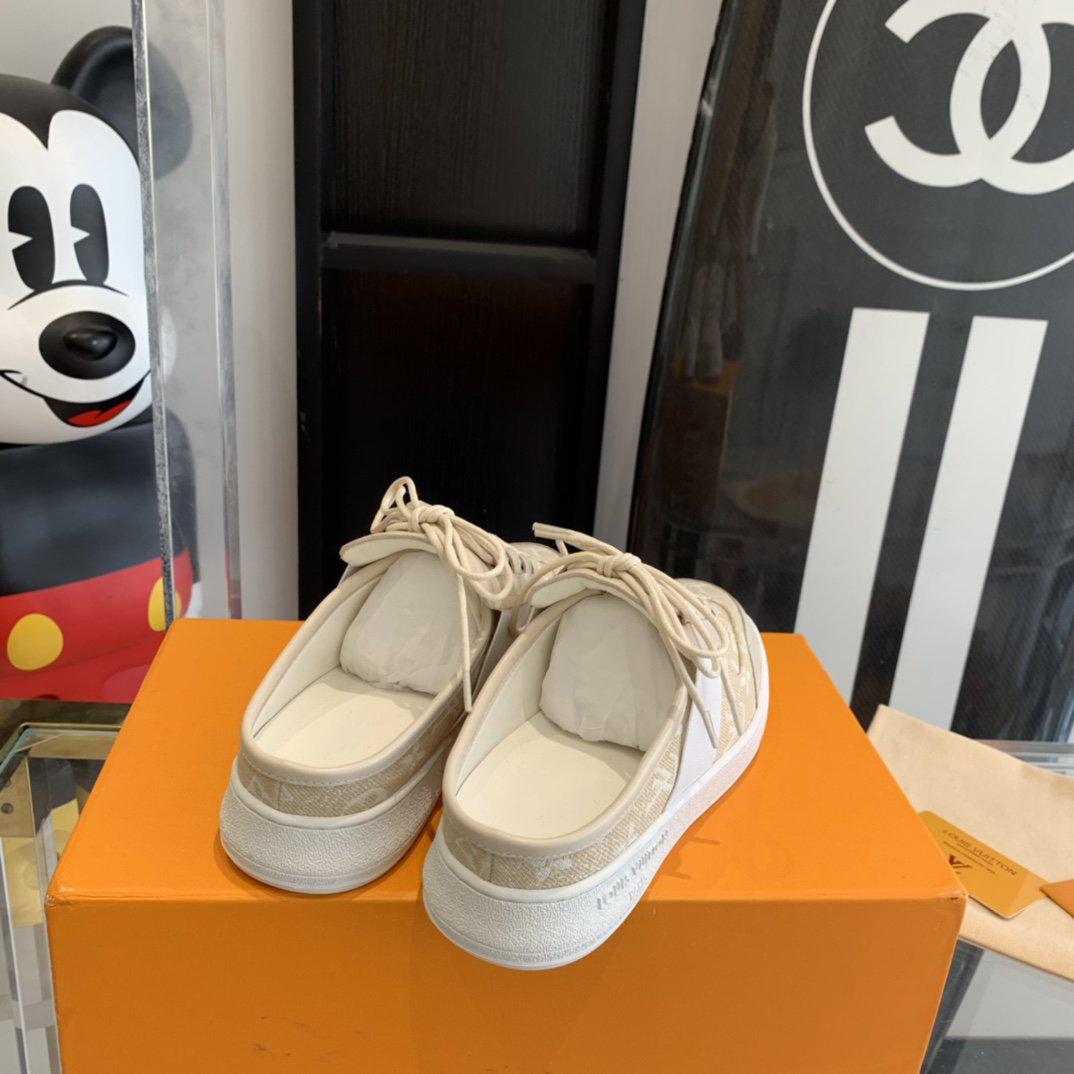 LOUS OPEN BACK SNEAKER BEIGE