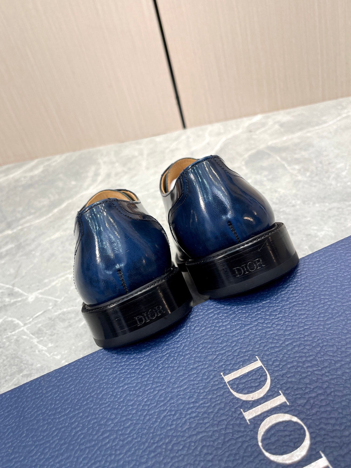 CD HOMME LOAFER NAVY POLISHED CALFSKIN