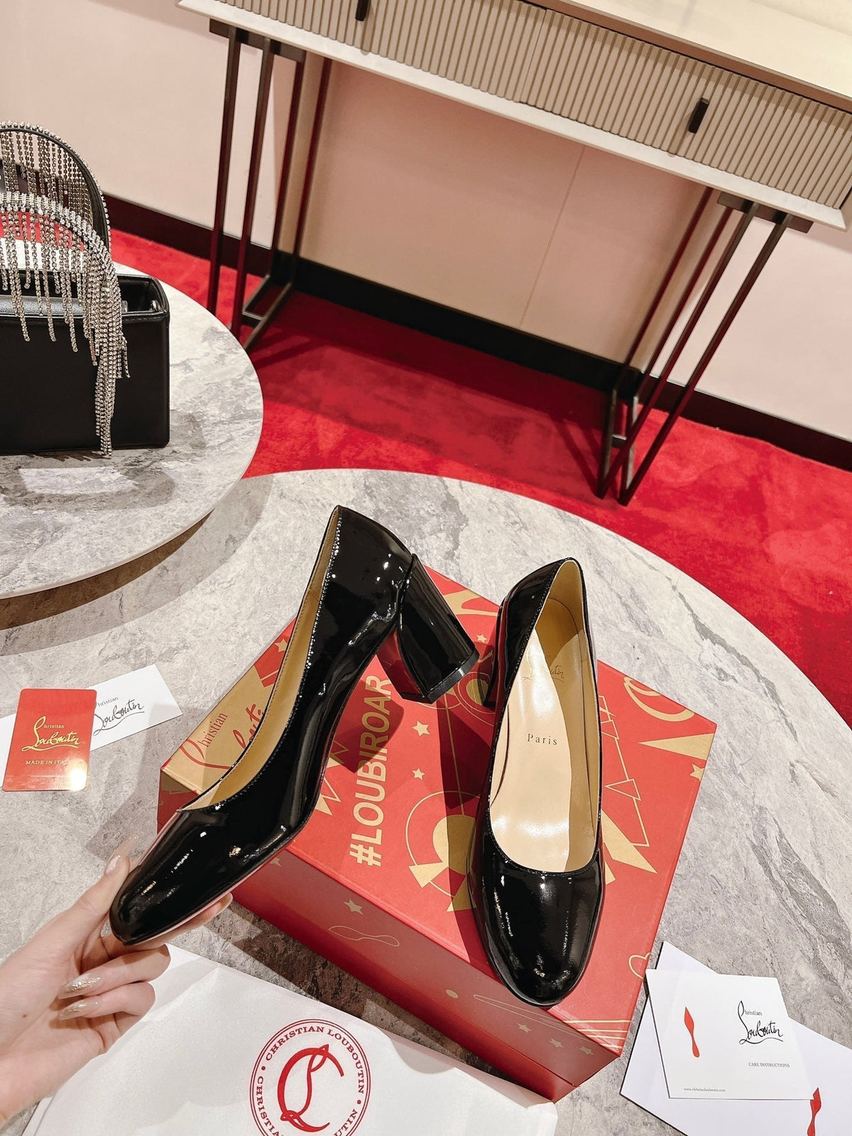 CL Miss Sab 85 Mm Pumps Patent Calf Black
