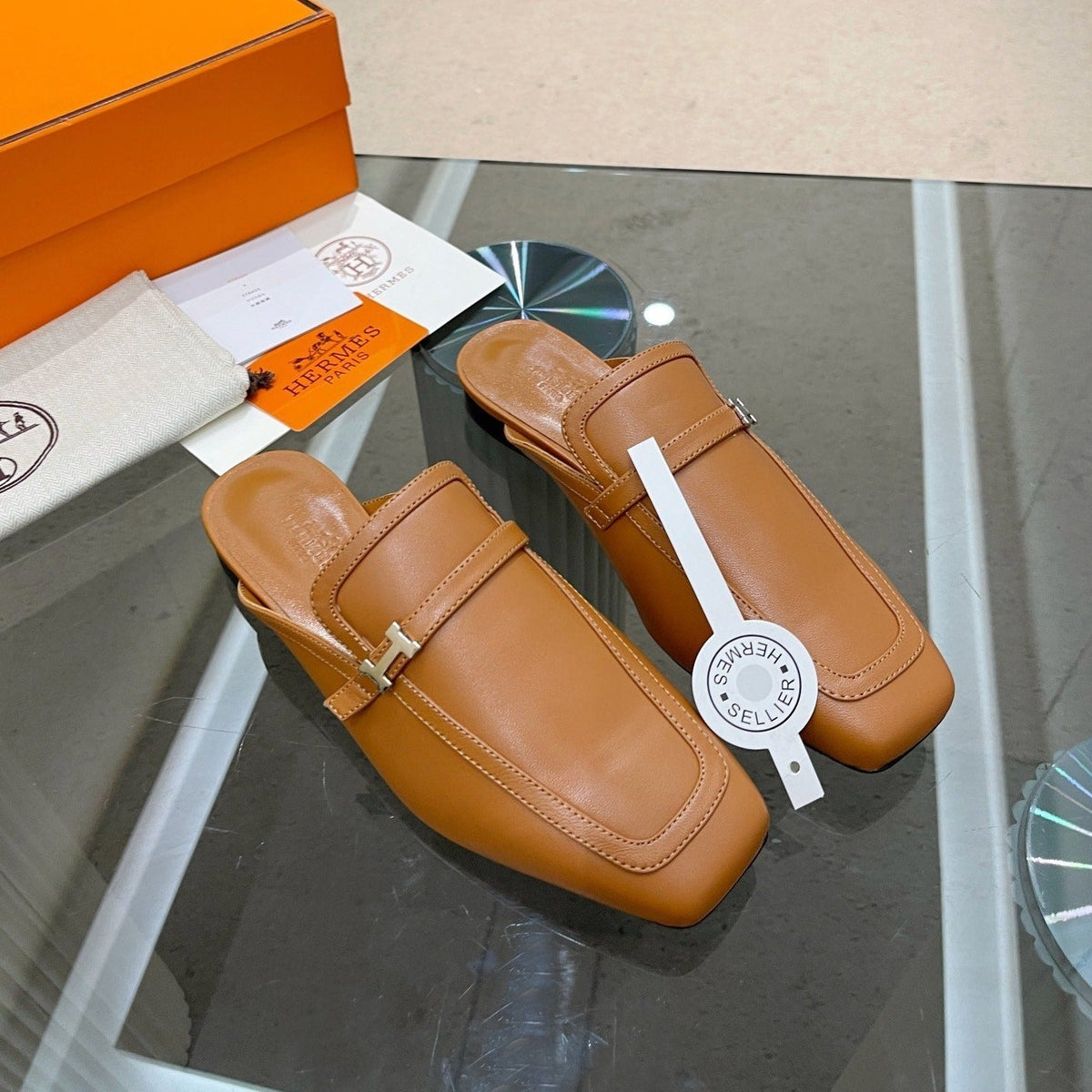 GROUPIE MULE TAWNY LAMBSKIN