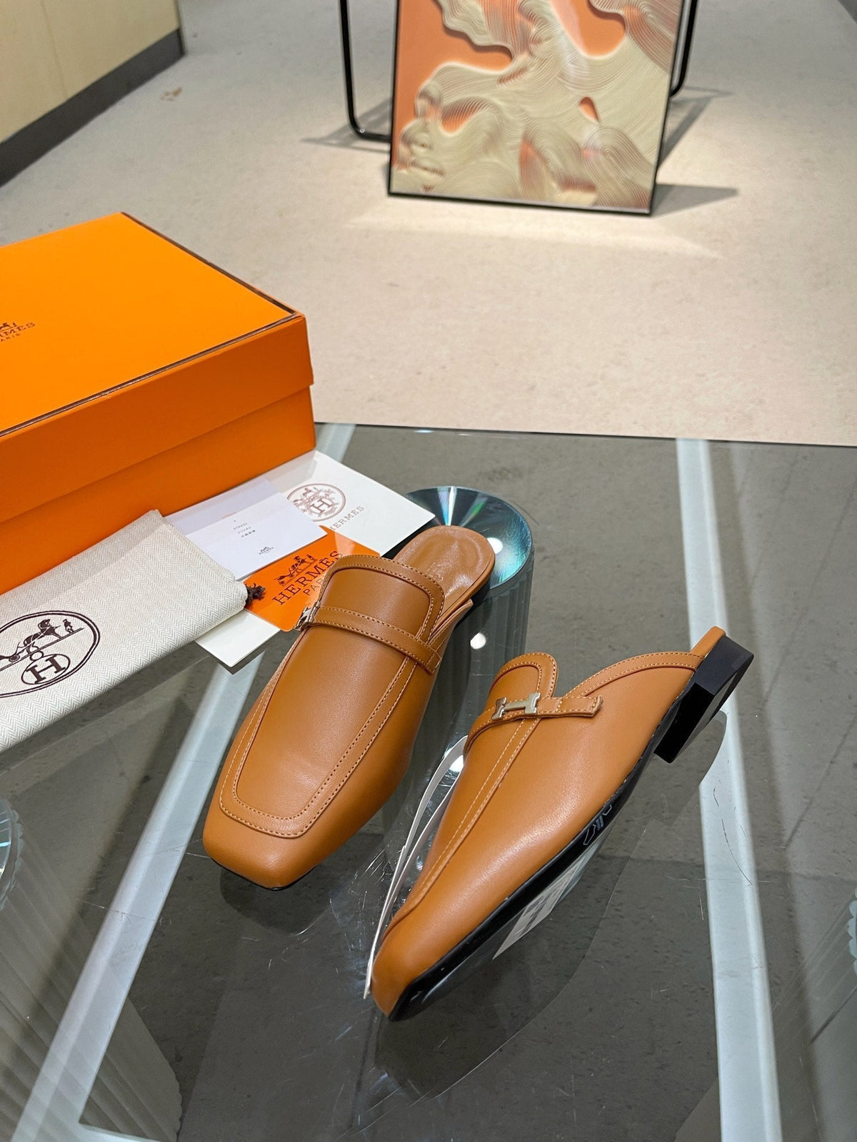 GROUPIE MULE TAWNY LAMBSKIN