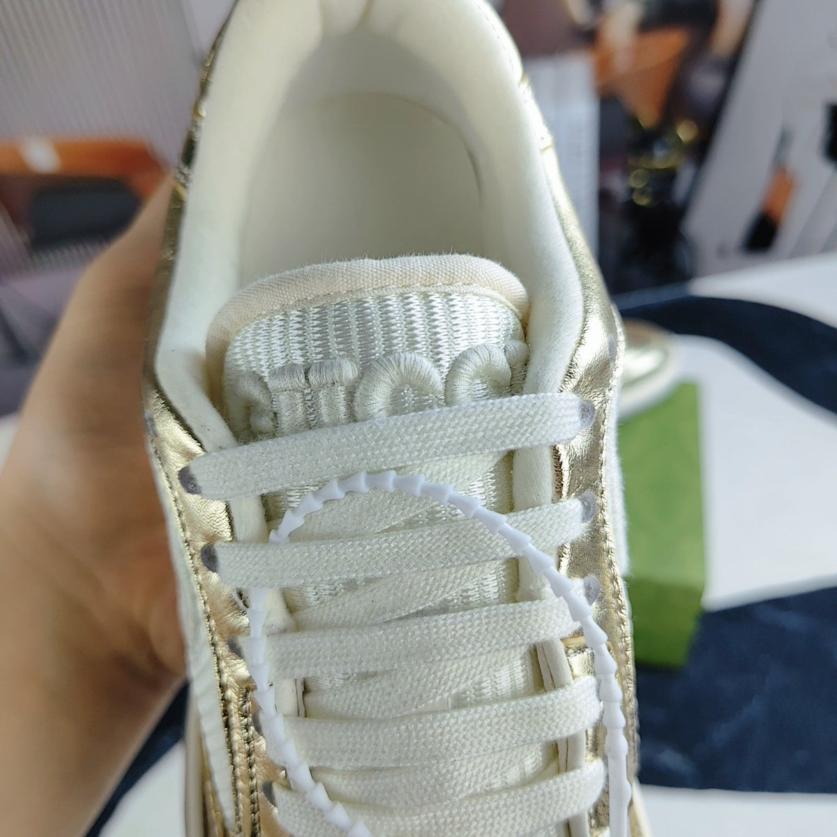 GG Men's MAC80 Sneaker Gold Cowhide 523617