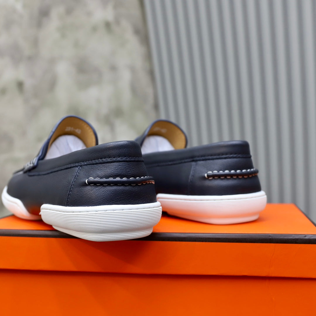 HM GUILLAUME LOAFER NAVY CALFSKIN
