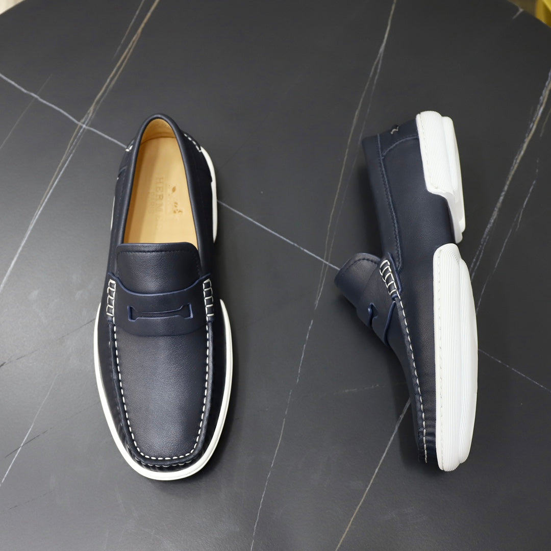 HM GUILLAUME LOAFER NAVY CALFSKIN