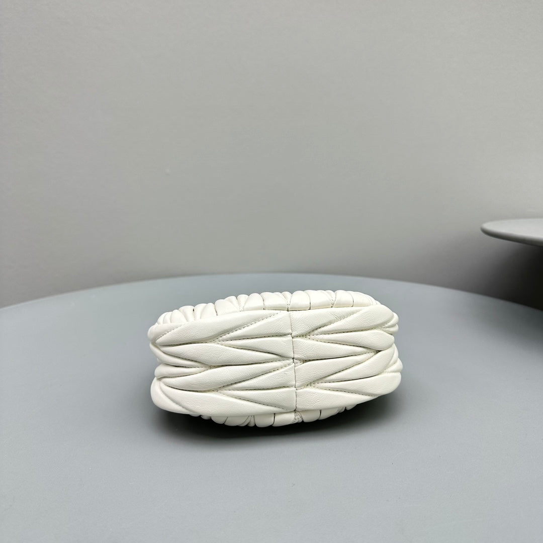 MINI HOBO 17 BAG IN WHITE LAMBSKIN