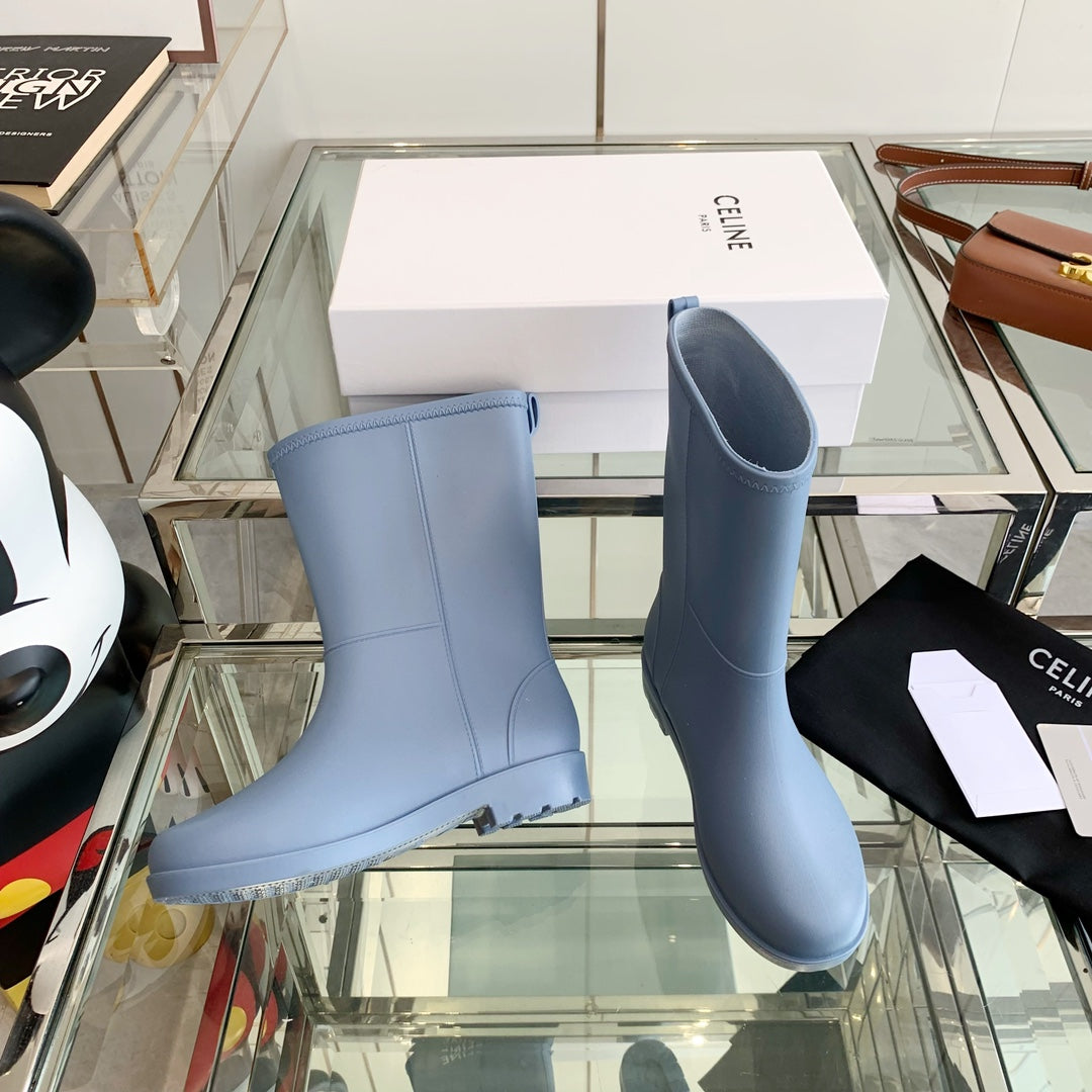 Celine Rainboots Light Blue Rubber  204058