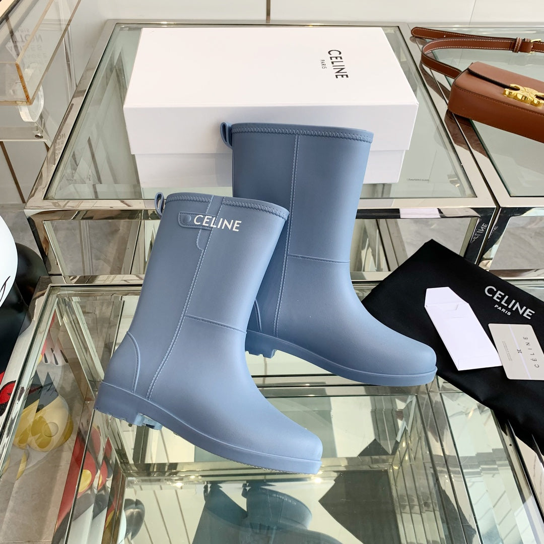 Celine Rainboots Light Blue Rubber  204058
