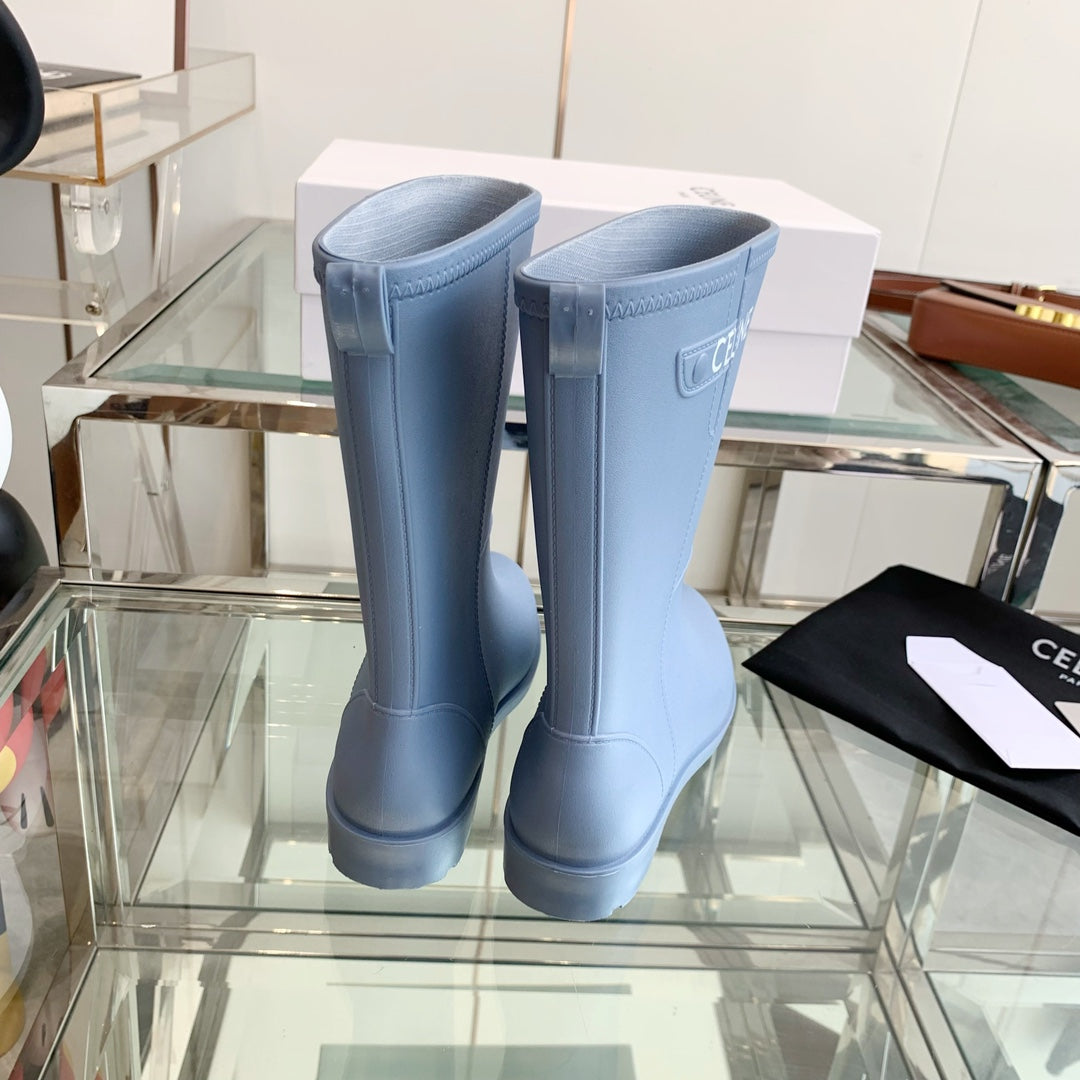 Celine Rainboots Light Blue Rubber  204058