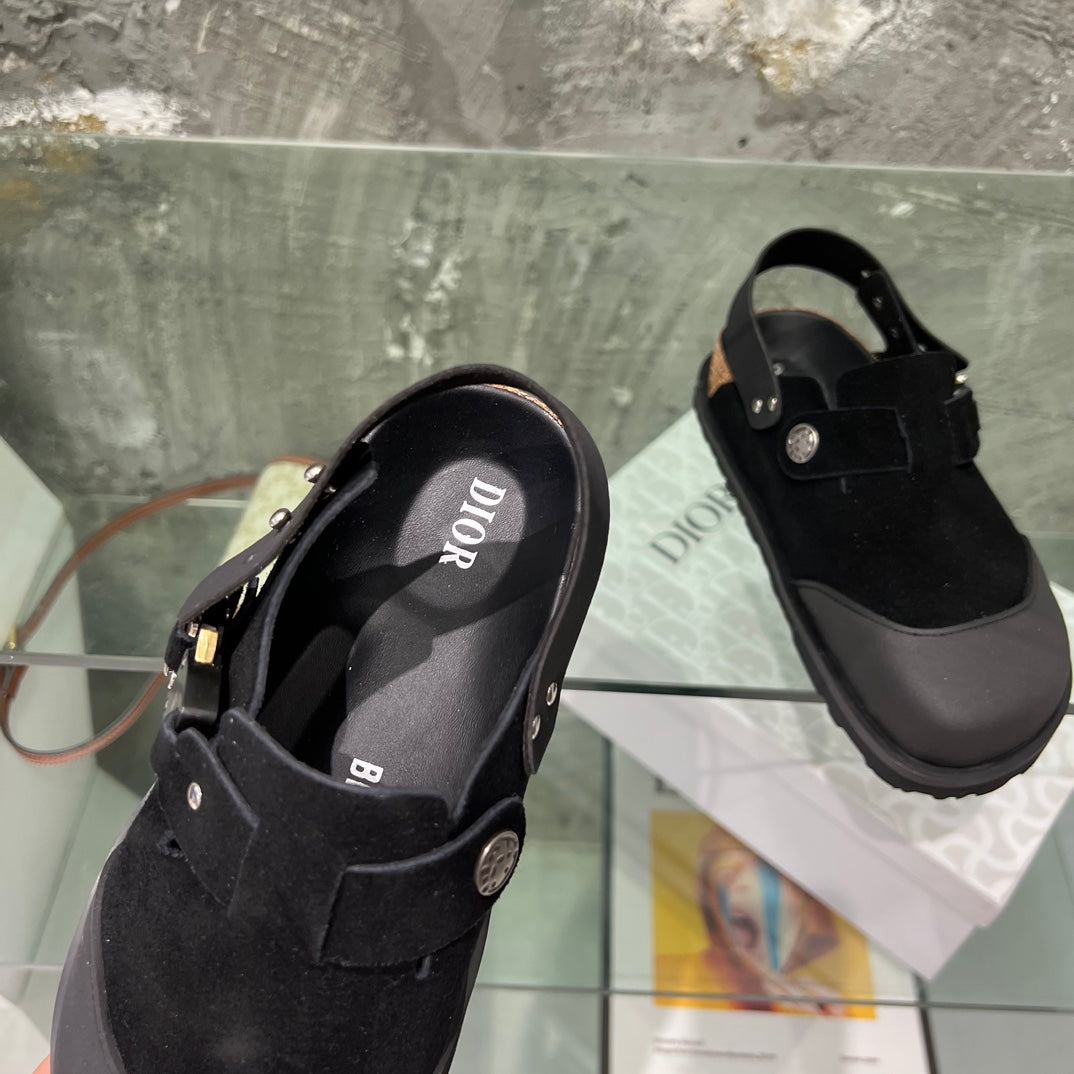 CD x Birkenstock Tokio Mule Black Suede