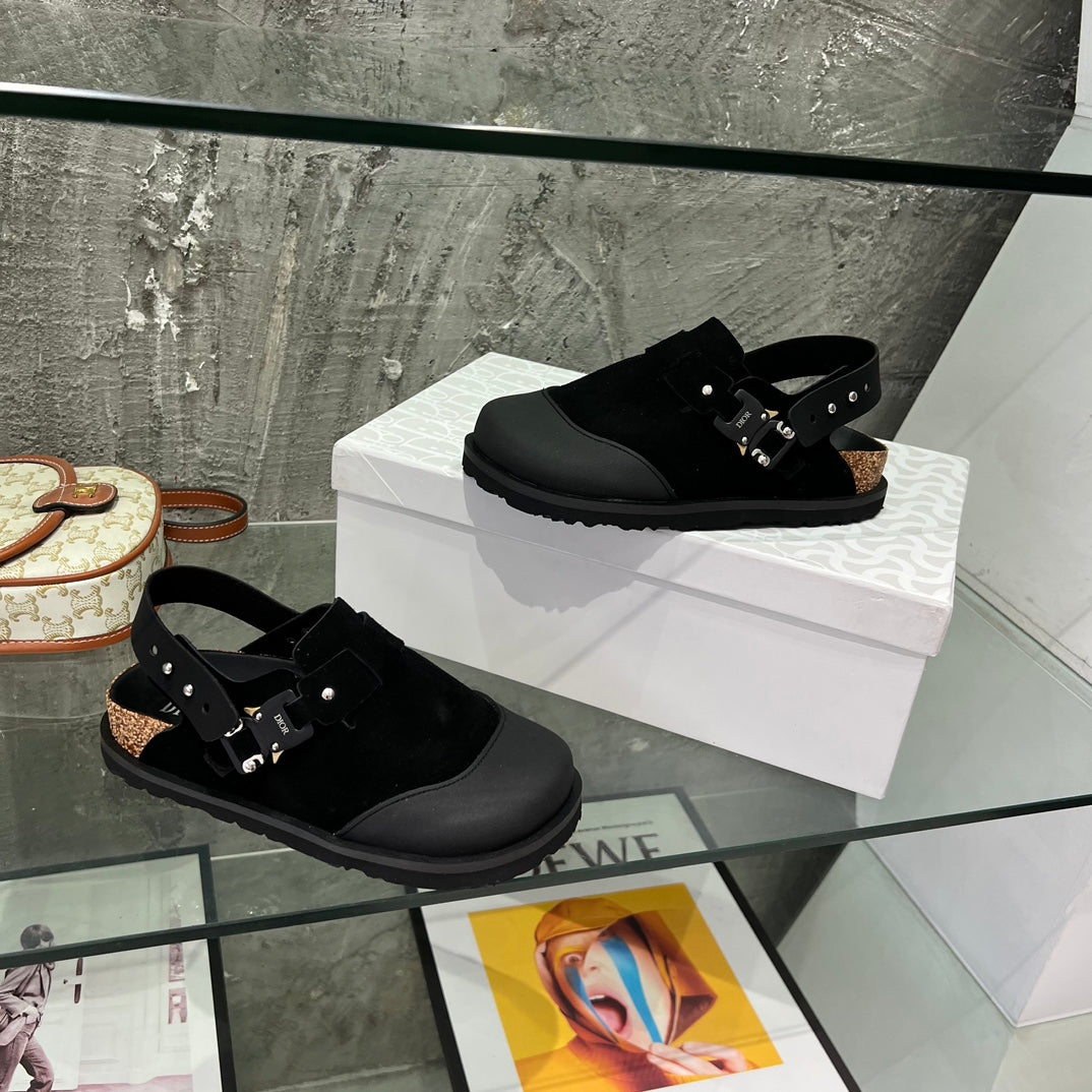 CD x Birkenstock Tokio Mule Black Suede