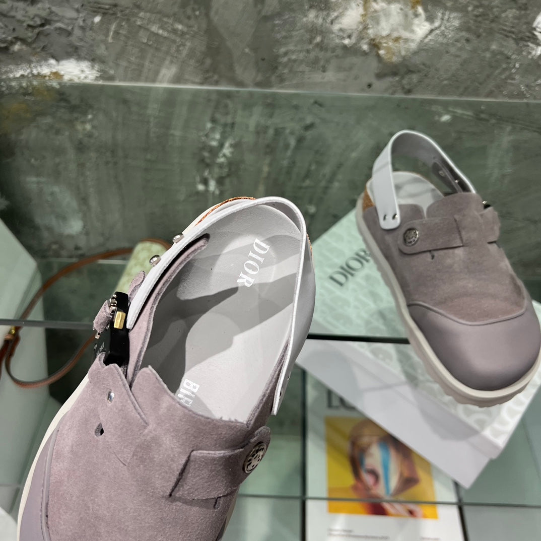 CD x Birkenstock Tokio Mule Grey Suede