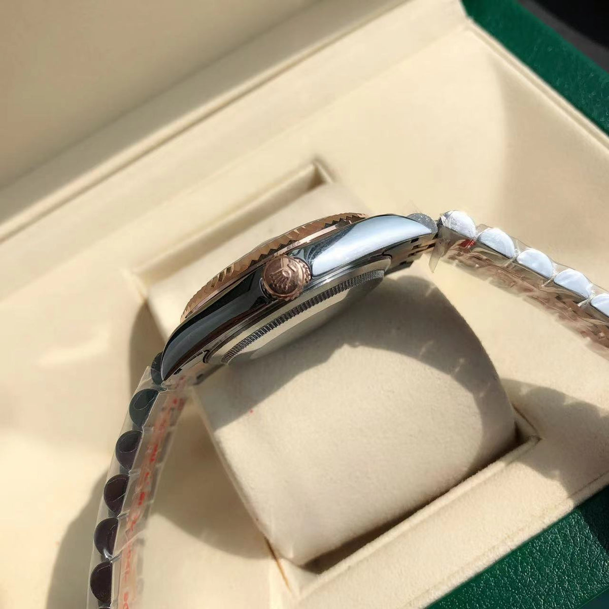 Rolex 25 Datejust 36mm Silver Pink Gold Black