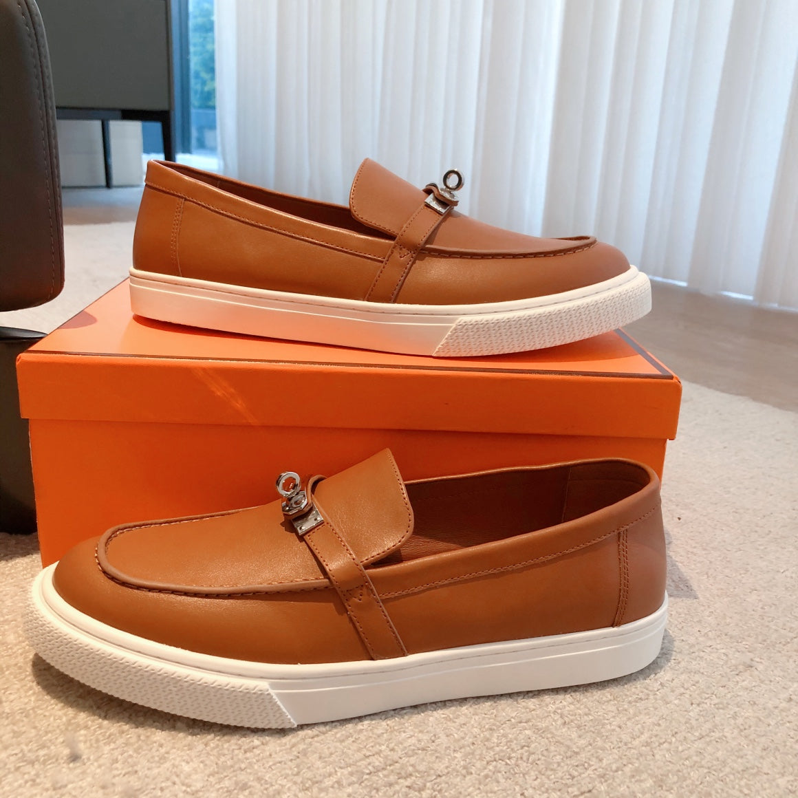 HM GAME SLIP-ON SNEAKER FIRE CALFSKIN