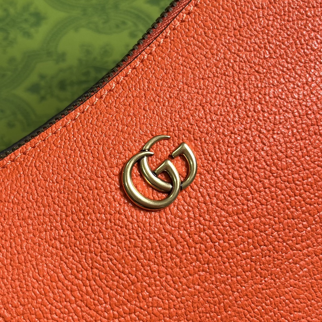 APHRODITE MINI 21 SHOULDER BAG IN ORANGE RED CALFSKIN