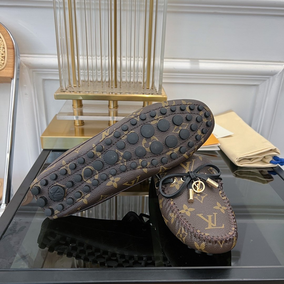 LV GLORIA FLAT LOAFER CLASSIC MONOGRAM BROWN
