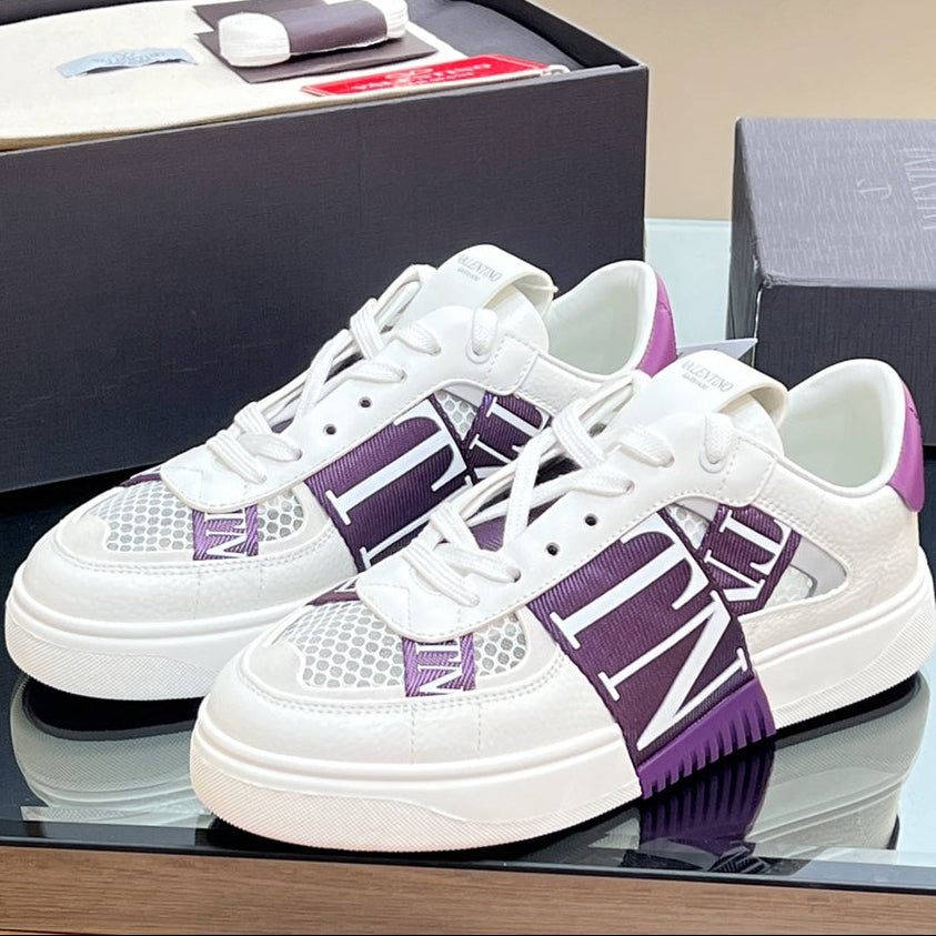 VT 2025 Sneakers White Purple Mesh Calfskin Fabric 546973