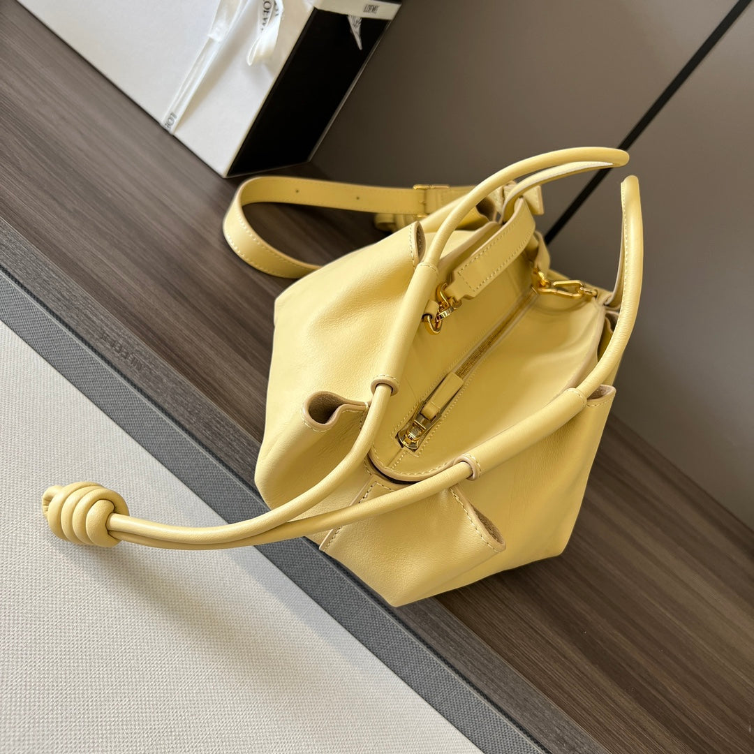 Loewe Small Dumpling Bag 35 Yellow Calfskin 280651