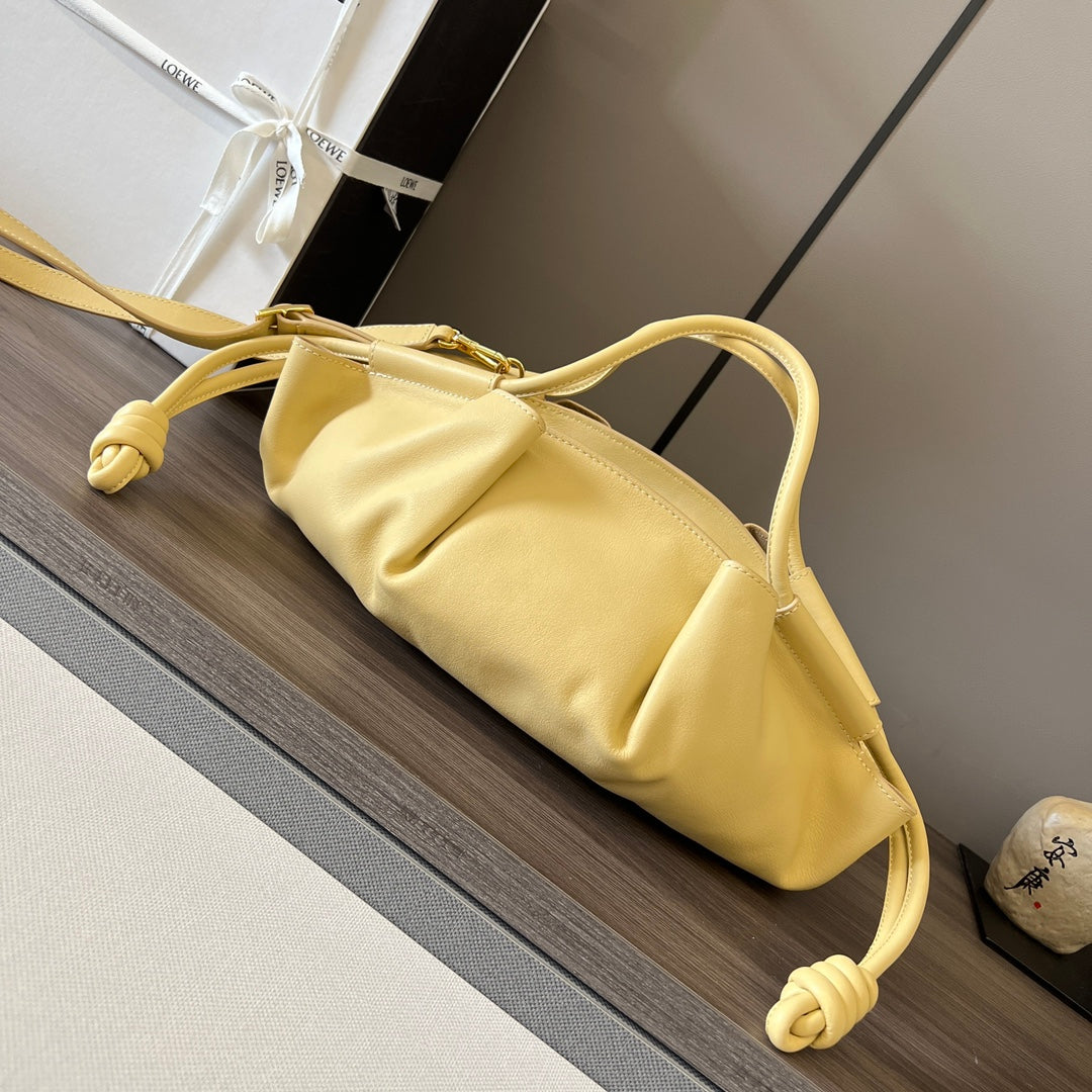 Loewe Small Dumpling Bag 35 Yellow Calfskin 280651