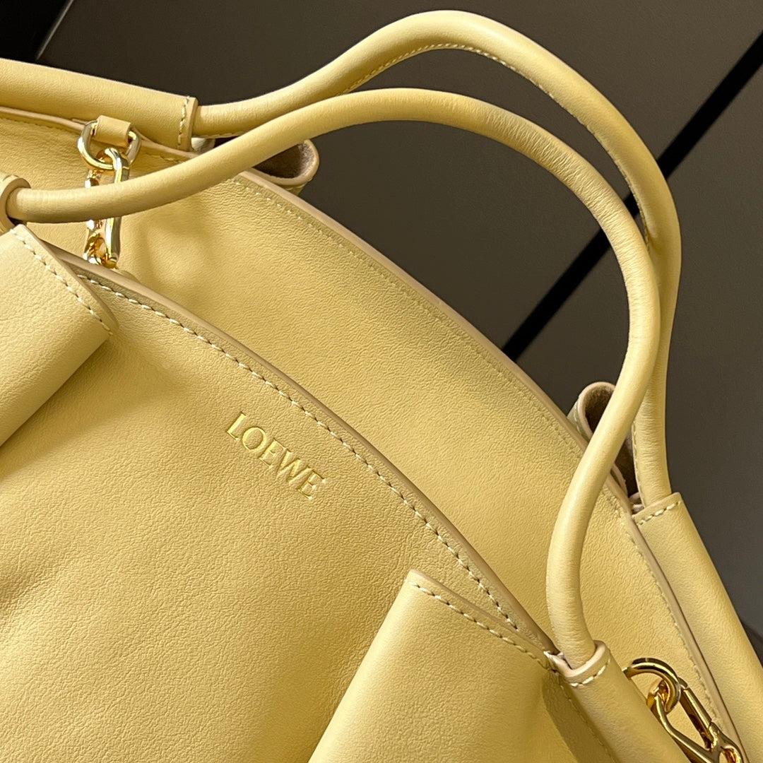 Loewe Small Dumpling Bag 35 Yellow Calfskin 280651