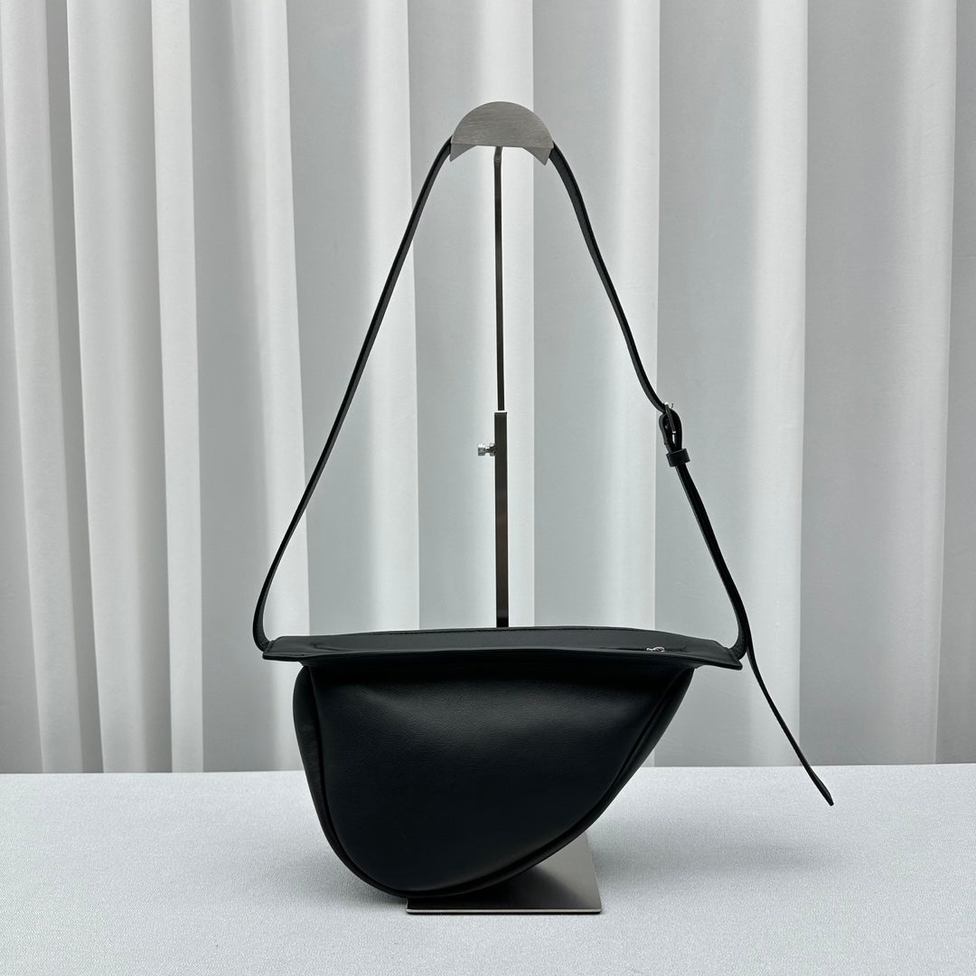 The Row 2025 Slouchy Banana 34cm Black Leather