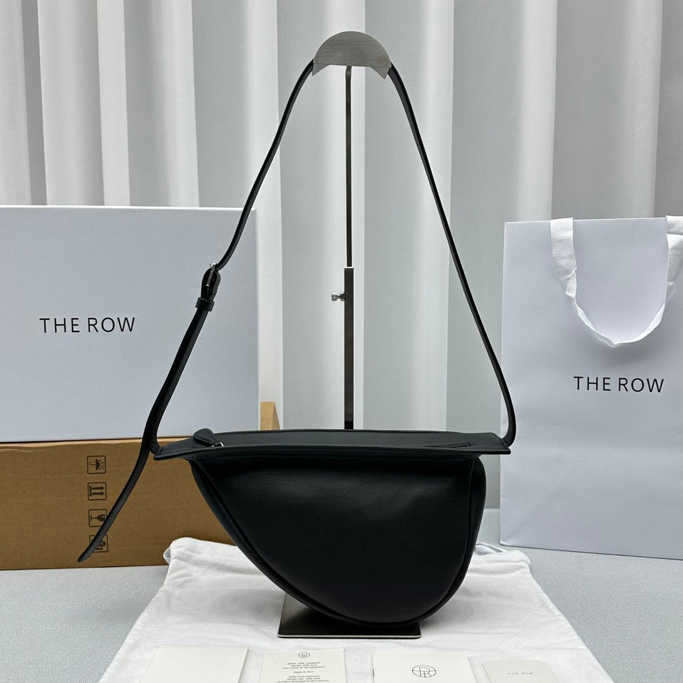 The Row 2025 Slouchy Banana 34cm Black Leather