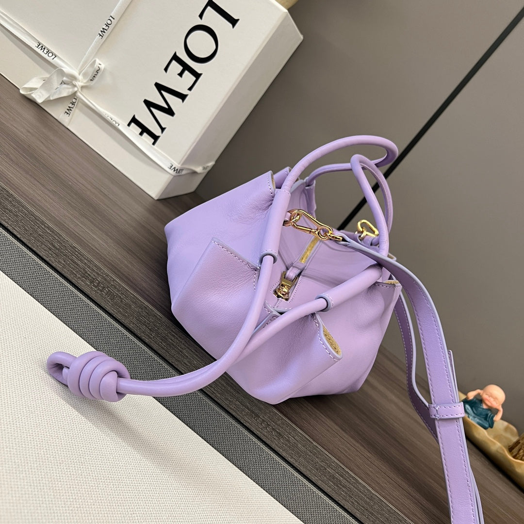 Loewe Small Dumpling Bag 35 Light Purple Calfskin 280649