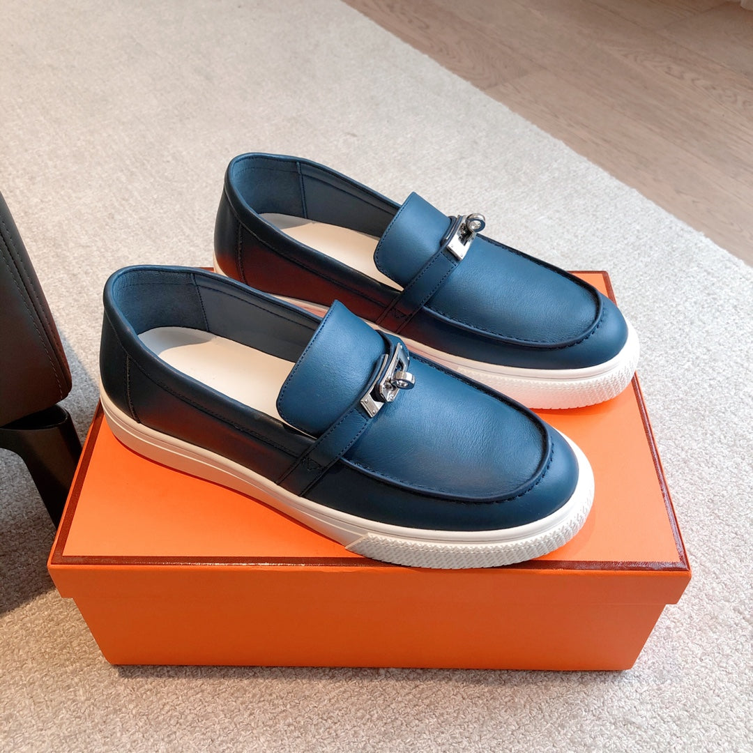 HM GAME SLIP-ON SNEAKER NAVY CALFSKIN