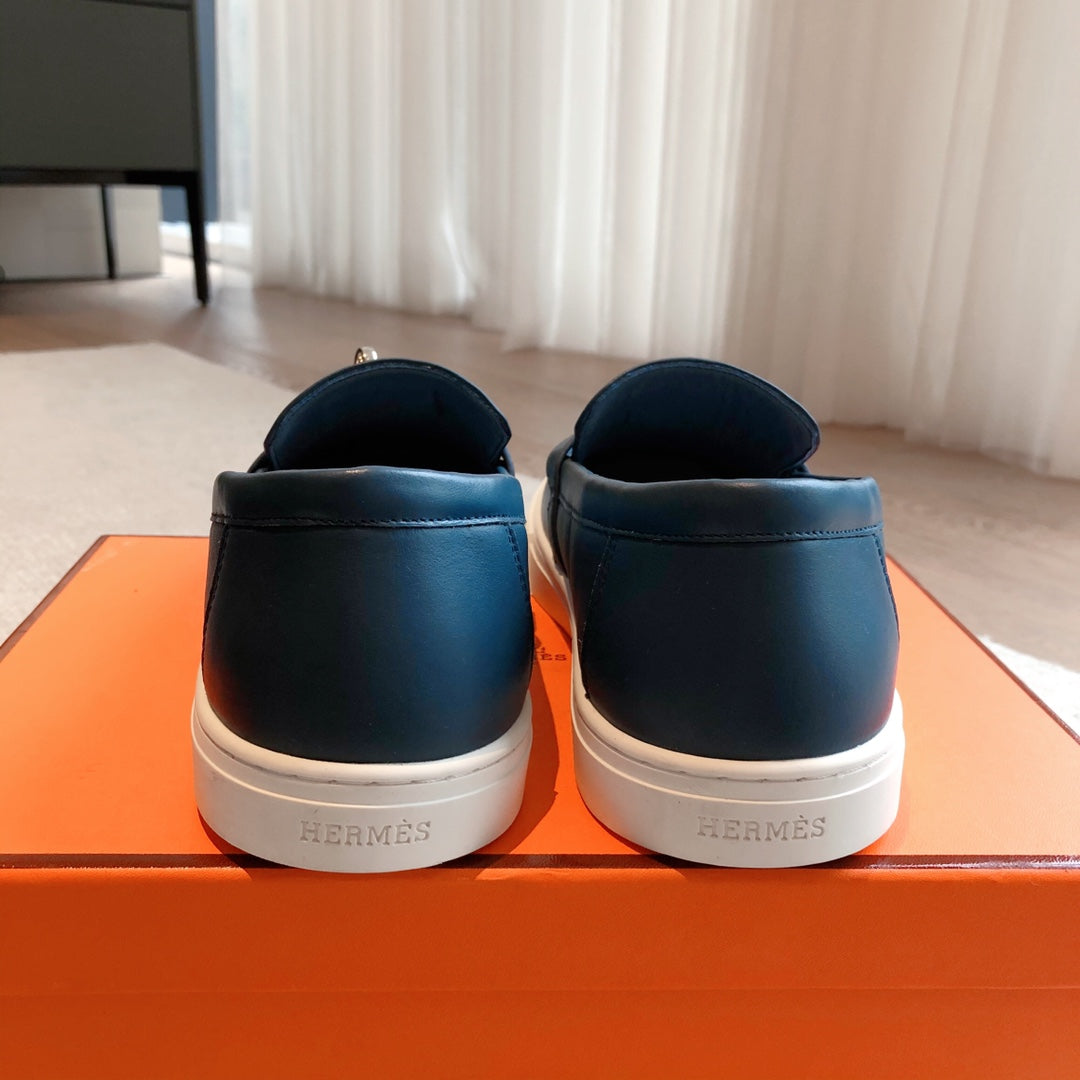 HM GAME SLIP-ON SNEAKER NAVY CALFSKIN