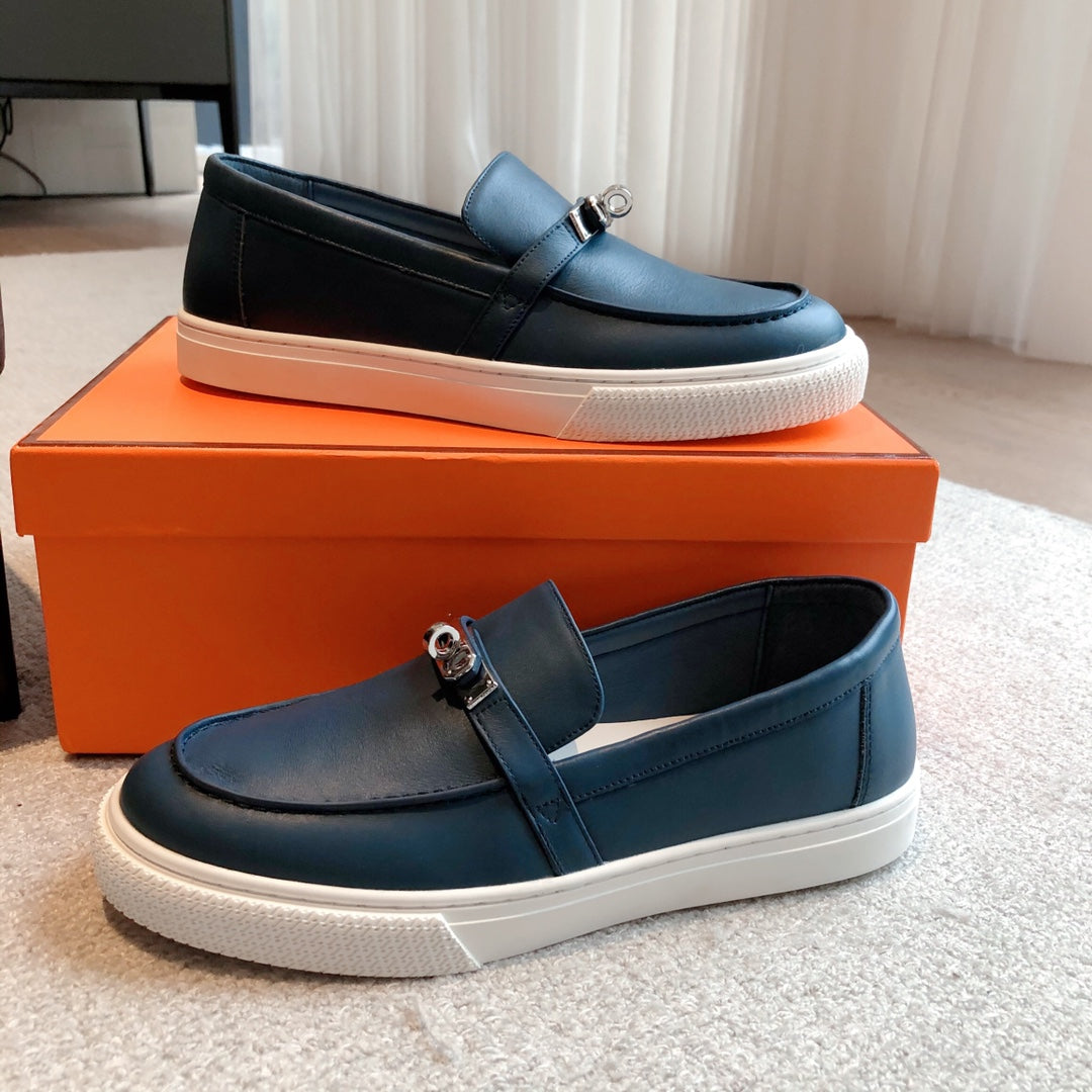 HM GAME SLIP-ON SNEAKER NAVY CALFSKIN