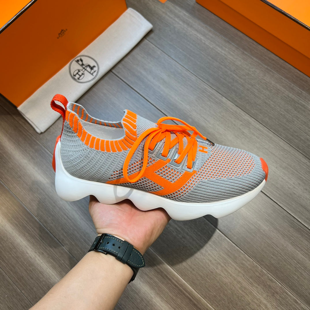 HM FLEX SLIP-ON SNEAKER LIGHT GRAY WOVEN FABRIC