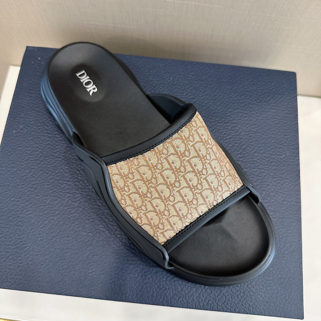 CD H-TOWN SANDAL BEIGE JACQUARD