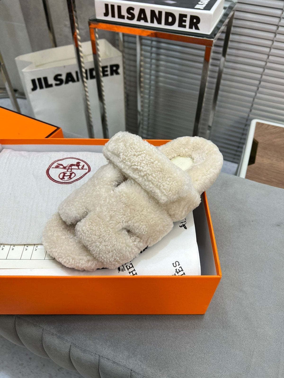 HM Chypre Sandal White Fleece Wool 953870