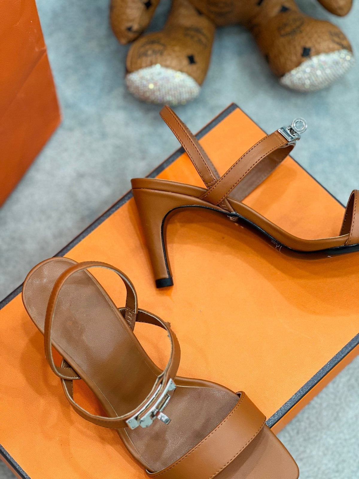 Glamour 75 Sandal Brown Leather