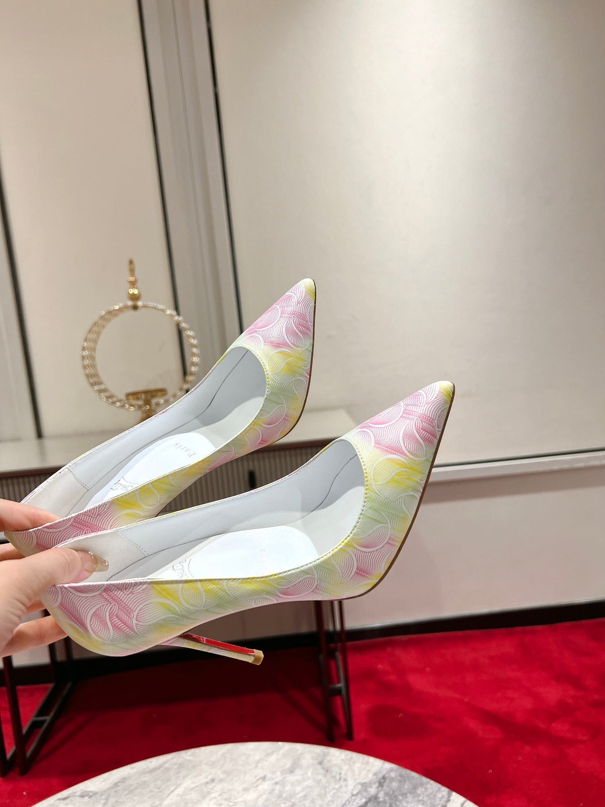 CL So Kate Pumps 120 mm Texture Leather Multicolor