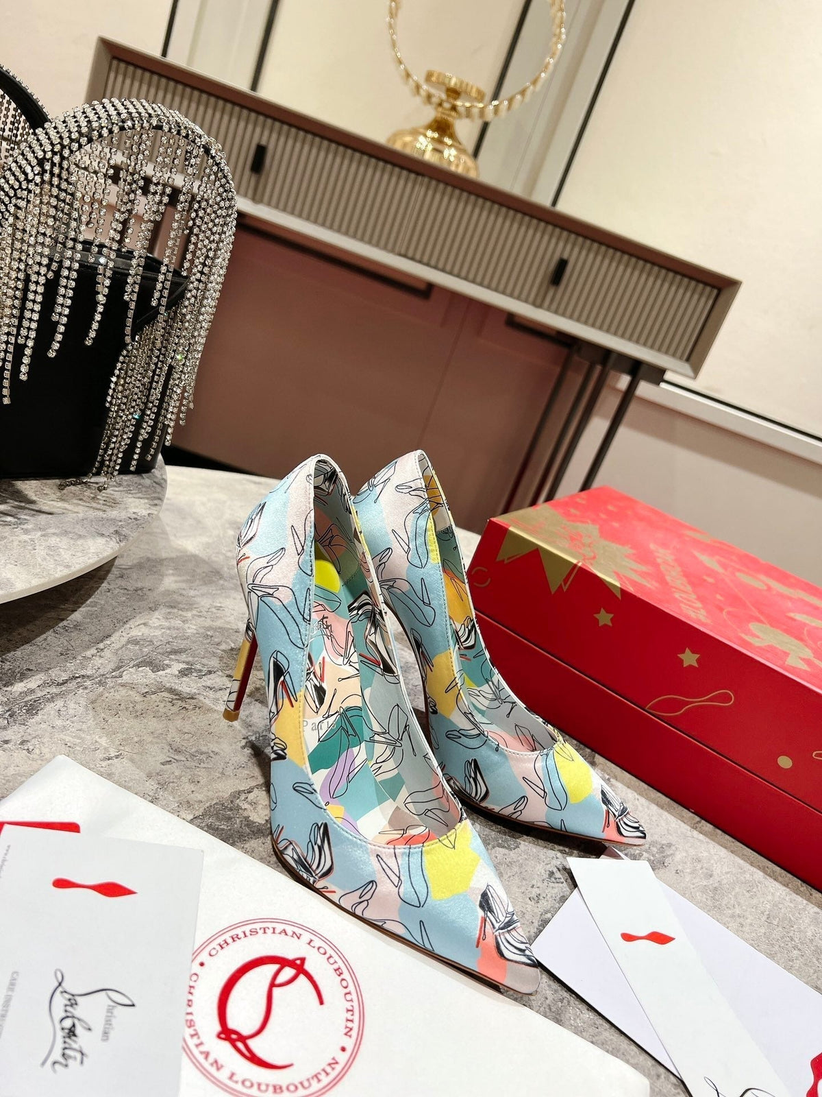 CL So Kate Pumps 120 mm Crepe Satin Multicolor