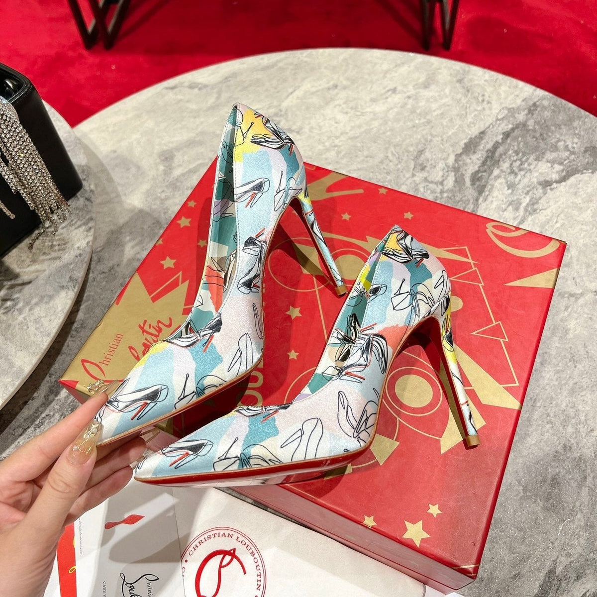 CL So Kate Pumps 120 mm Crepe Satin Multicolor
