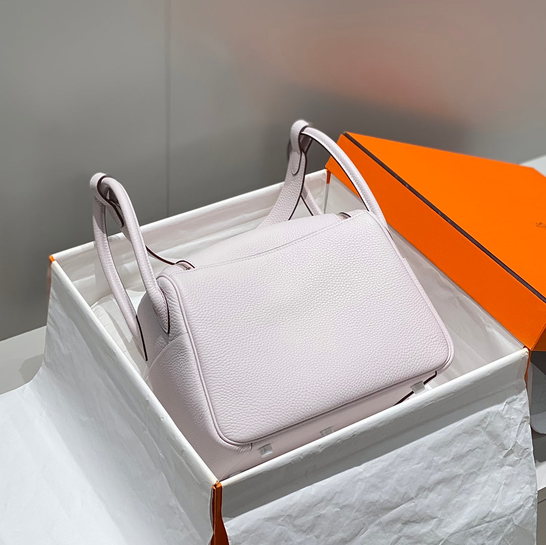 HM LINDY 26 BAG SOFT PINK TAURILLON CLEMENCE LEATHER