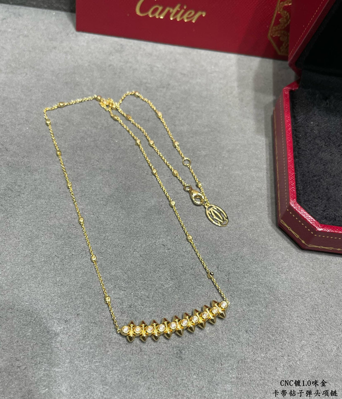 CLASH PINK GOLD NECKLACE