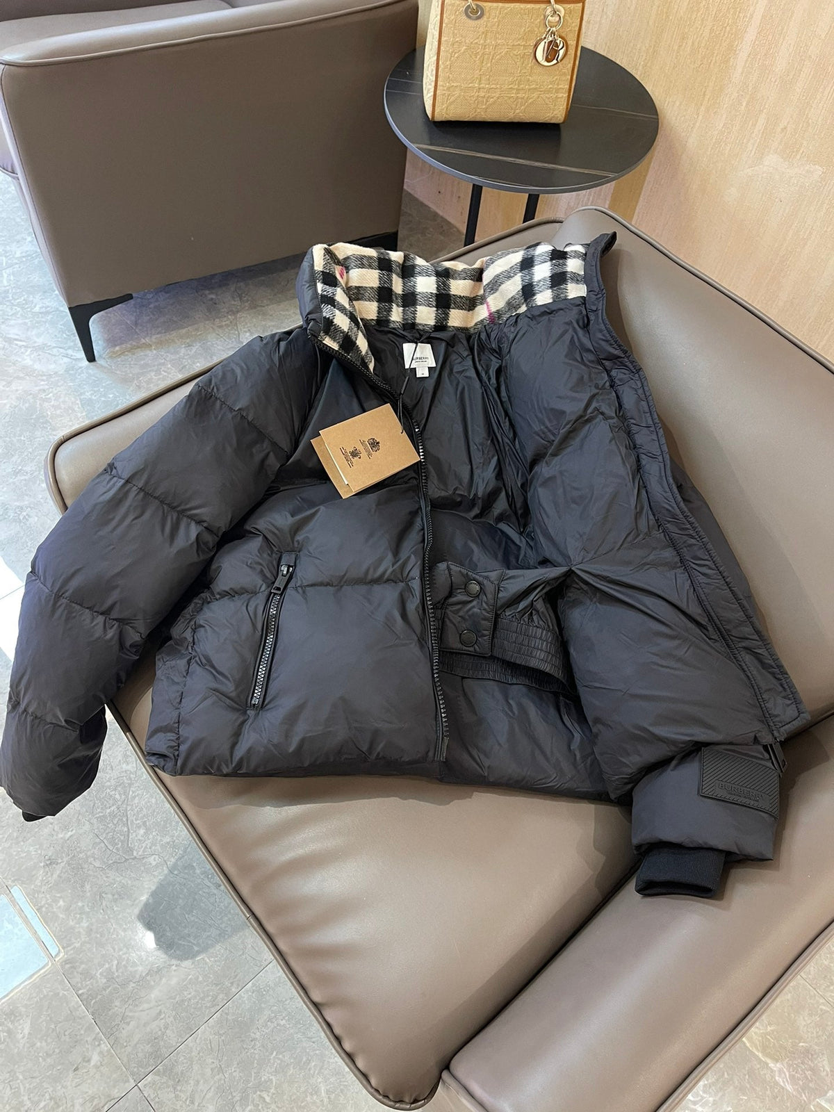 Burberry 25 Short Jacket Black Down Nylon