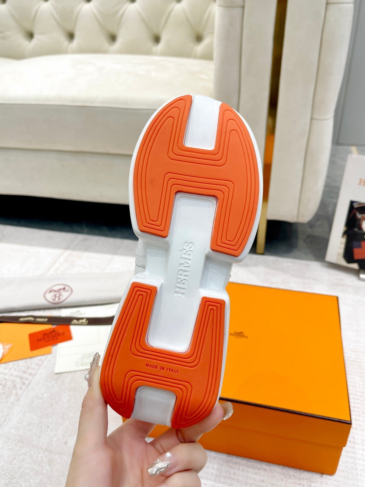 HM Giga Sneaker White Calfskin 206282