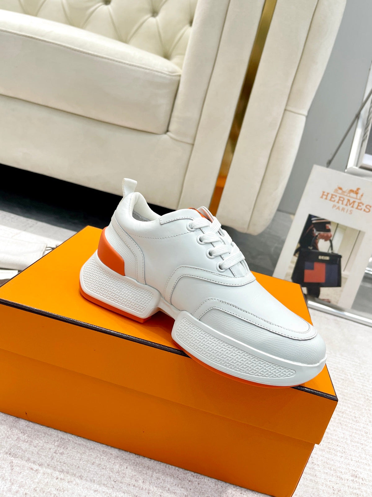 HM Giga Sneaker White Calfskin 206282